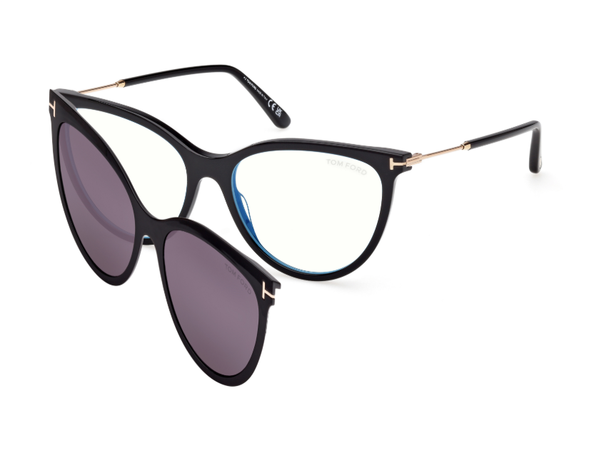 Tom Ford FT 5994 001 56 klipsli güneş gözlüğü