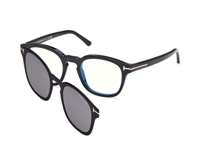 Tom Ford FT 5532 01D 49 klipsli güneş gözlüğü